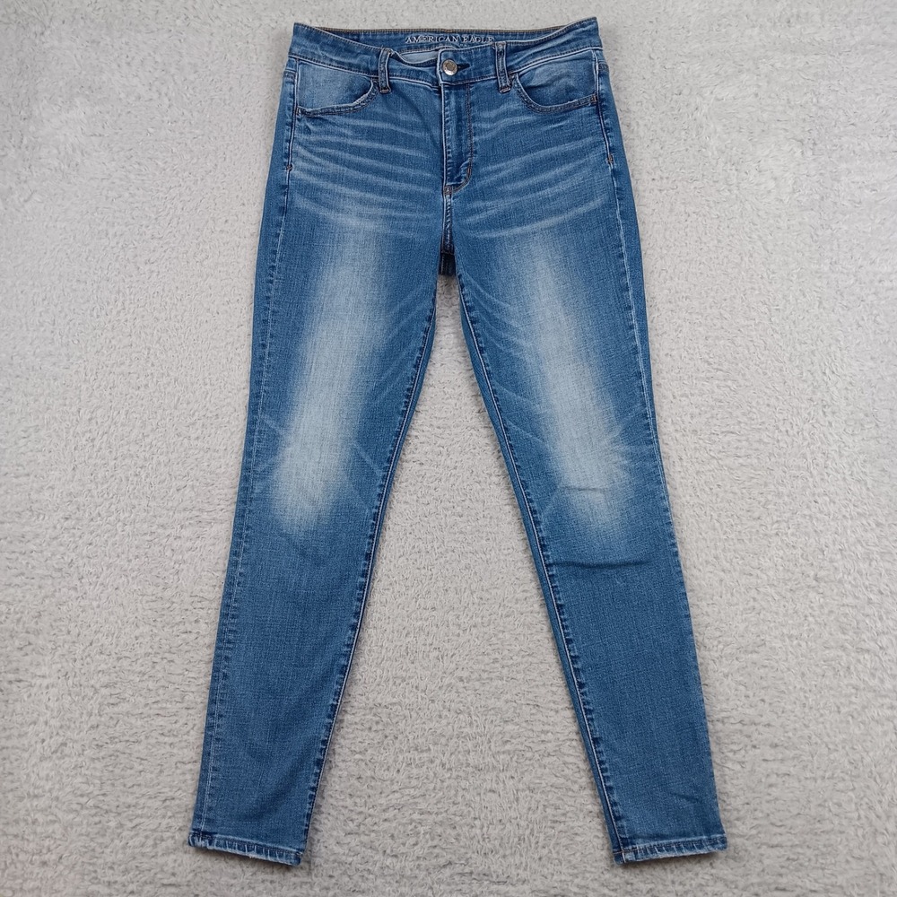 American Eagle Jegging Hi-Rise Womens 10 Blue Super Stretch X Denim